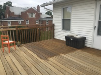 The back deck started